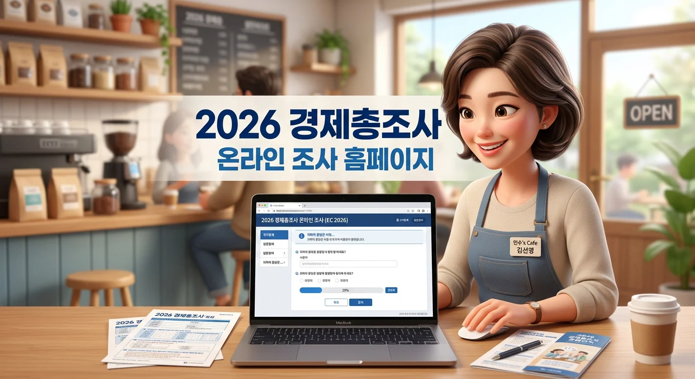 2026 경제총조사 온라인 조사 홈페이지 &mdash; 인터넷 응답 방법과 일정 총정리