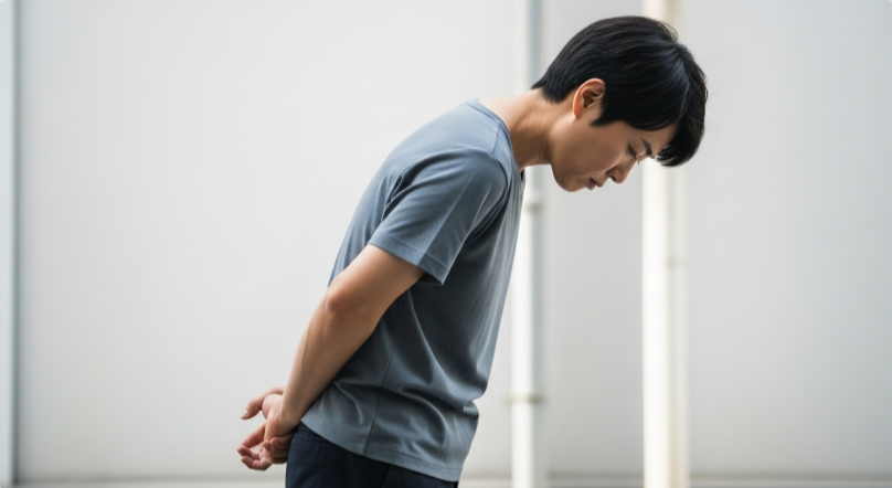 등이 굽는 초기 증상 자세