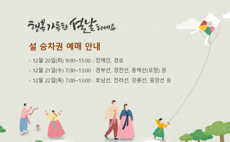 설 승차권 예매 시간