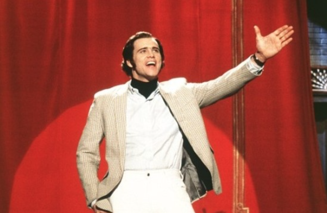 영화 <맨 온 더 문> 짐 캐리 스틸 컷 한 장면