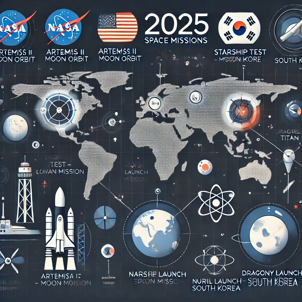 2025년 주요 우주 개발 계획