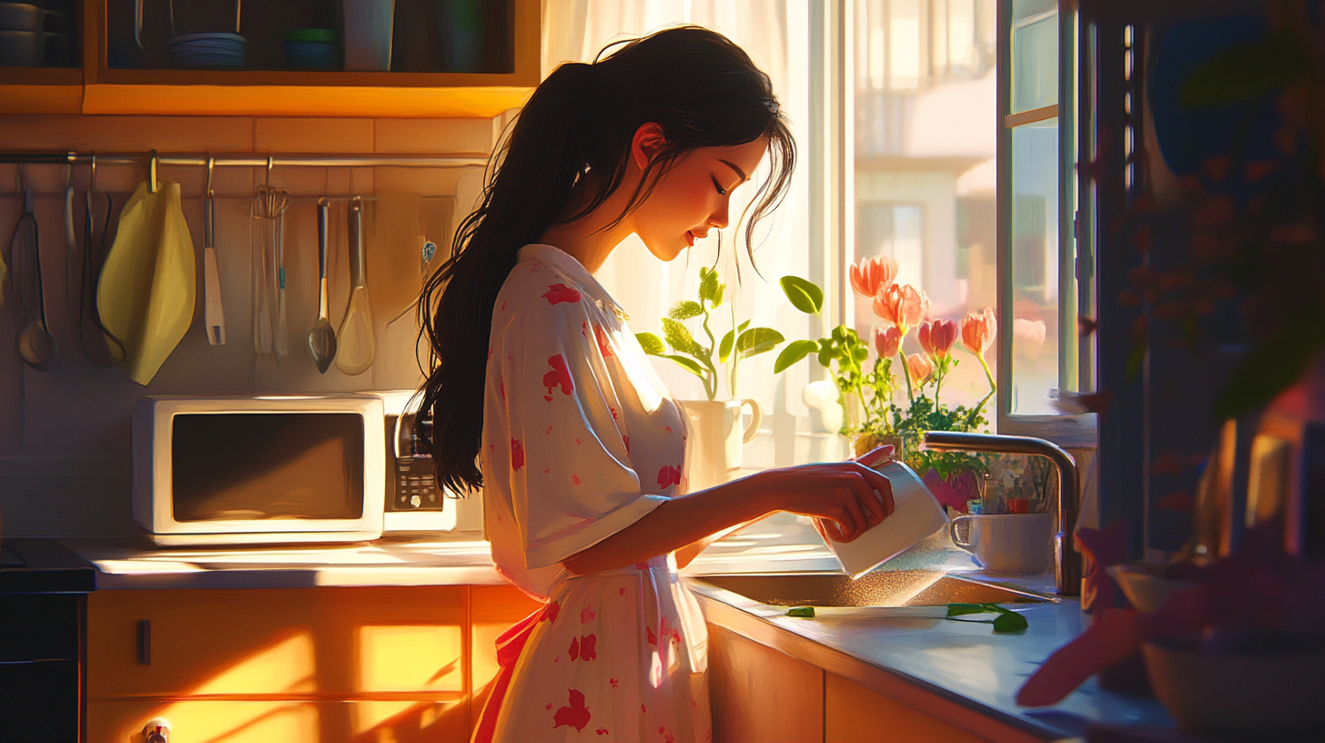 전자레인지 청소 방법