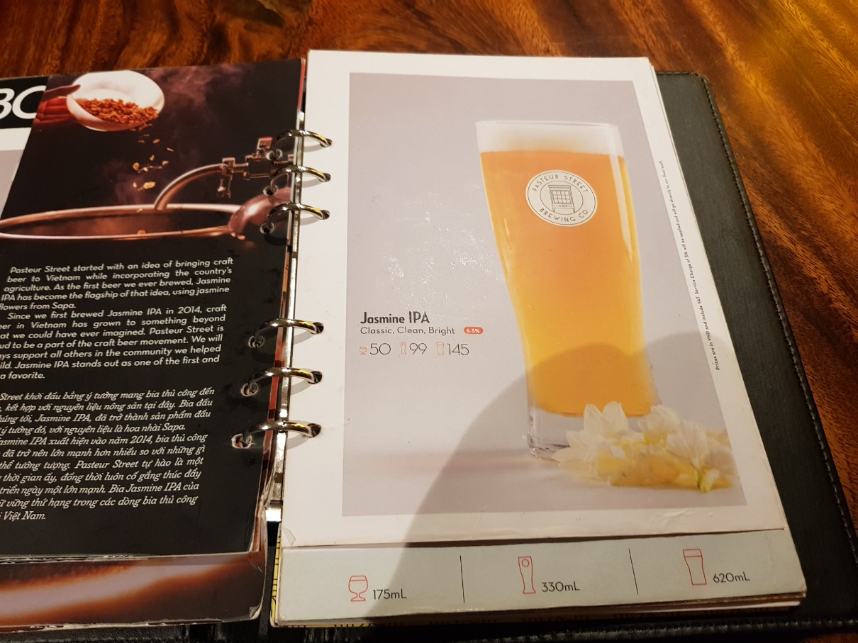 호치민 1군 수제 맥주 전문점 Pasteur Street Brewing Co. 메뉴(3)