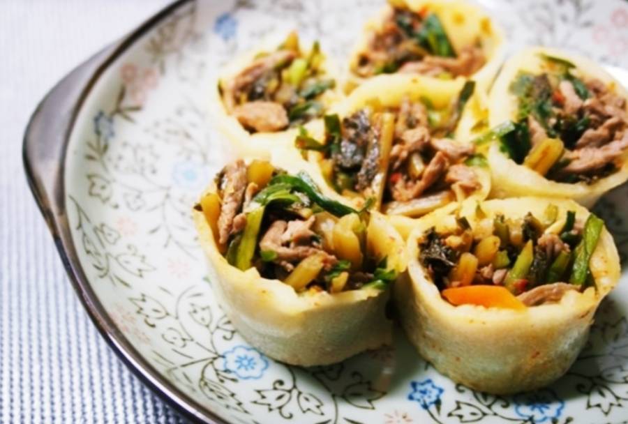 칠석음식 밀전병 만들기