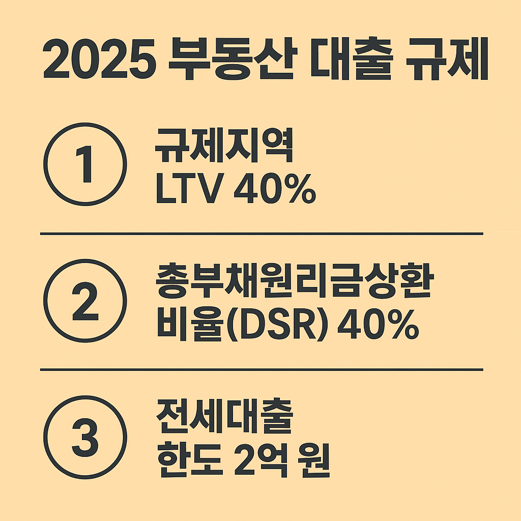 2025년 부동산대출규제총정리 이미지