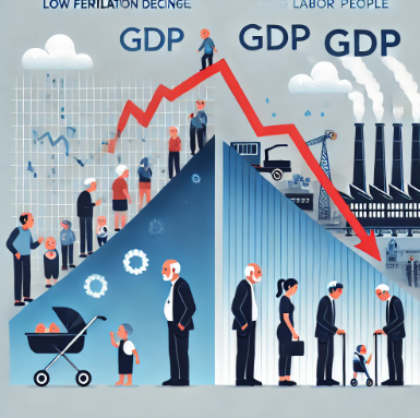 저출산과 경제 성장률 감소 간의 연결 고리