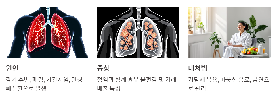 가래기침의 원인 증상 대처법