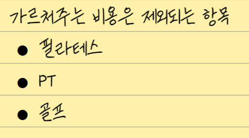소득공제 제외되는 항목