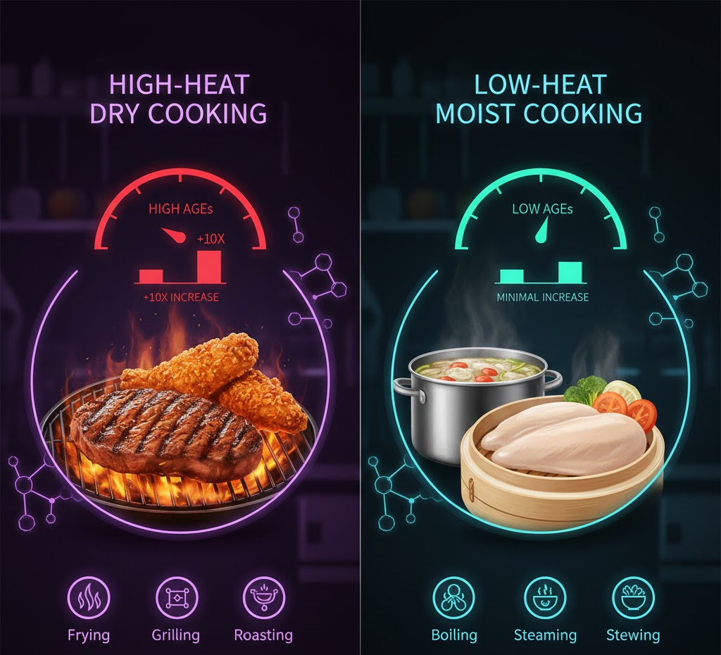 조리 방식에 따라 달라지는 당독소 생성