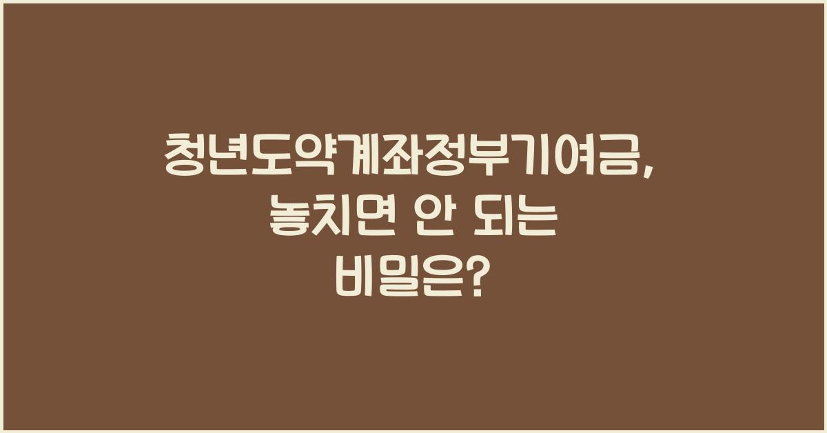 청년도약계좌정부기여금