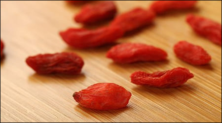 말린 구기자 알맹이들