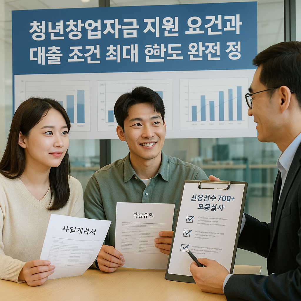 청년창업자금 지원 요건과 대출 조건 최대 한도 완전 정리
