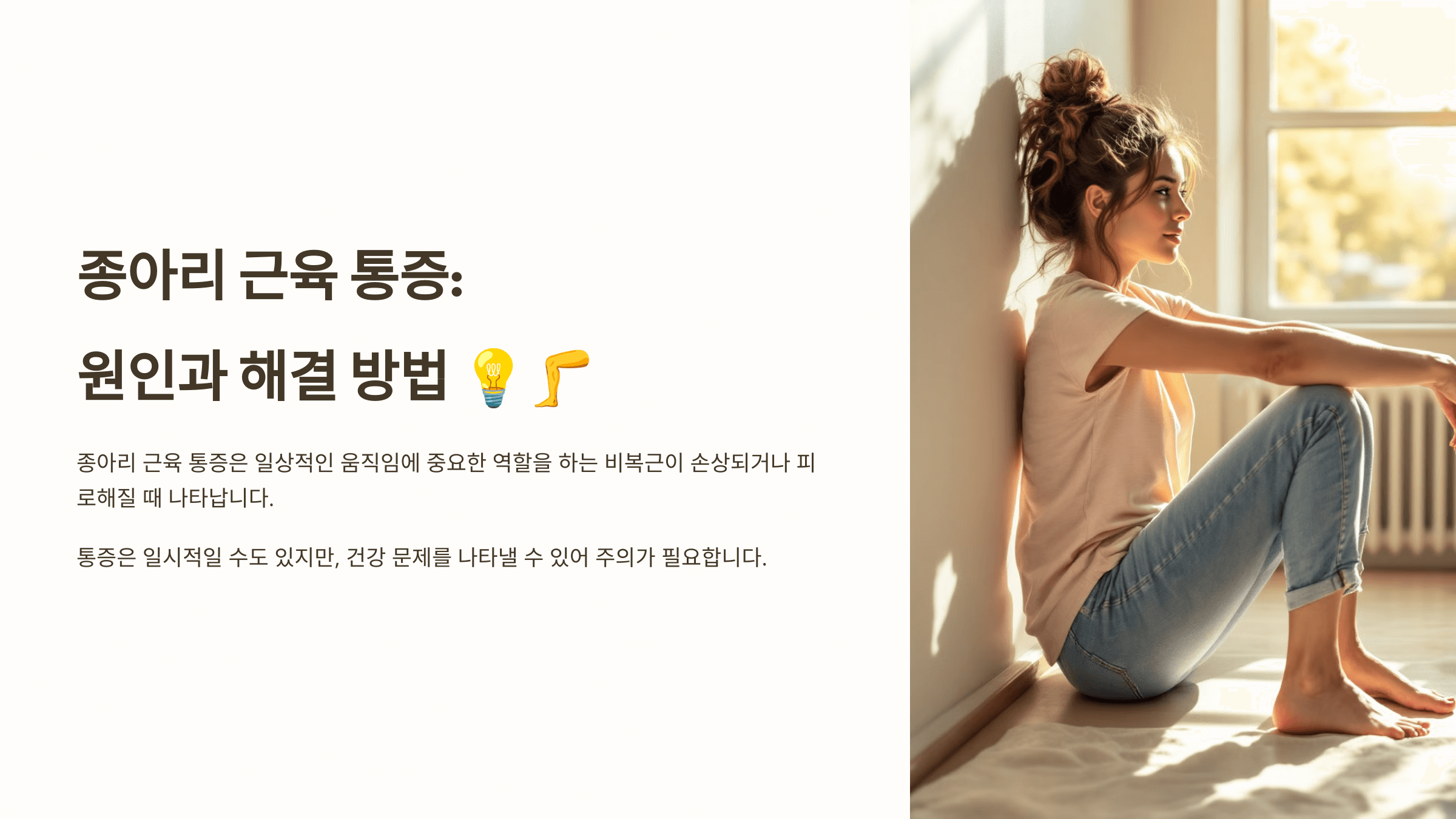 종아리 근육과 관련된 사진입니다.