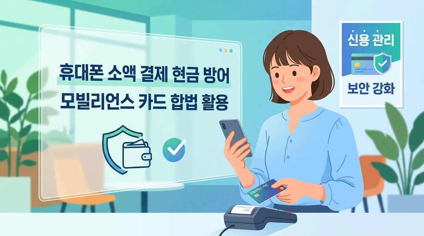 휴대폰 소액 결제 현금 방어 및 모빌리언스 카드 합법 활용