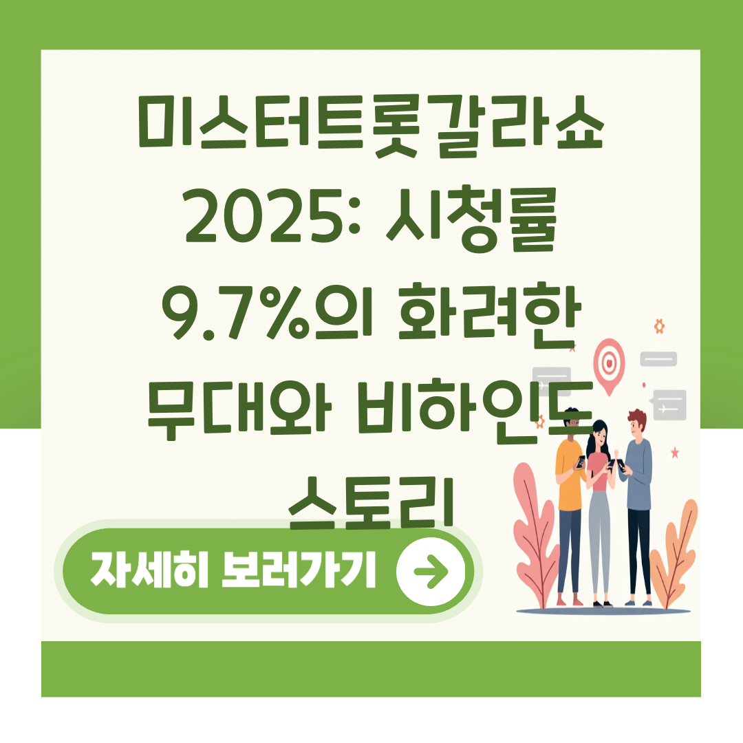 미스터트롯갈라쇼 2025: 시청률 9.7%의 화려한 무대와 비하인드 스토리 대표 이미지