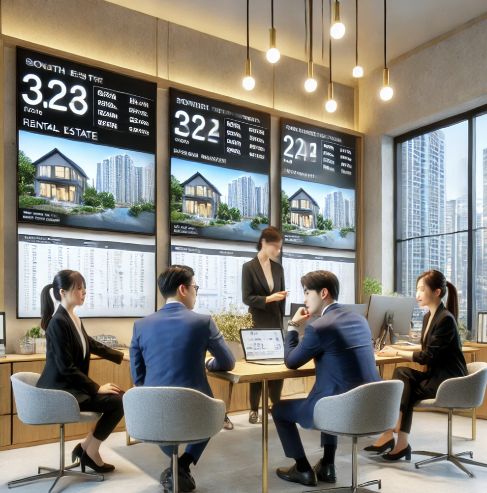 부동산 사무실에서의 임대 투자 상담