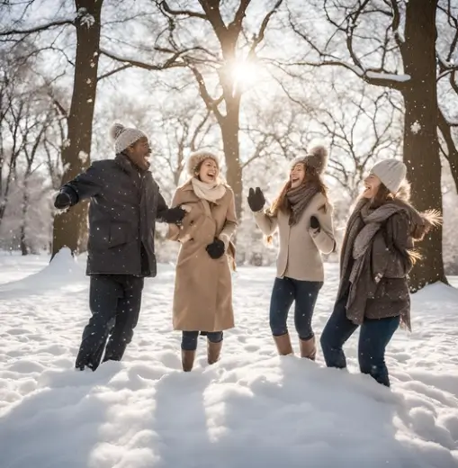 첫눈-즐겁게-뛰어노는-모습
