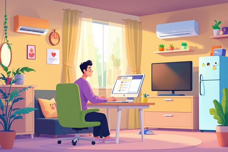 1등급 가전제품 신청하고 있는 남성