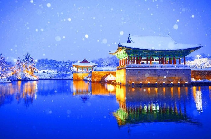 겨울여행 경주 동궁과 월지 전경