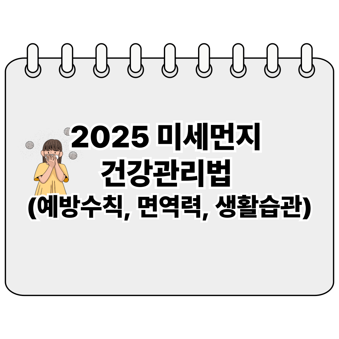 2025 미세먼지 건강관리법 포스터 사진