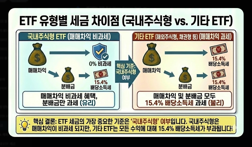 코스피 ETF 세금 총정리 [2026년 최신] 증권거래세 부활&middot;배당소득세&middot;종합과세 피하는 법