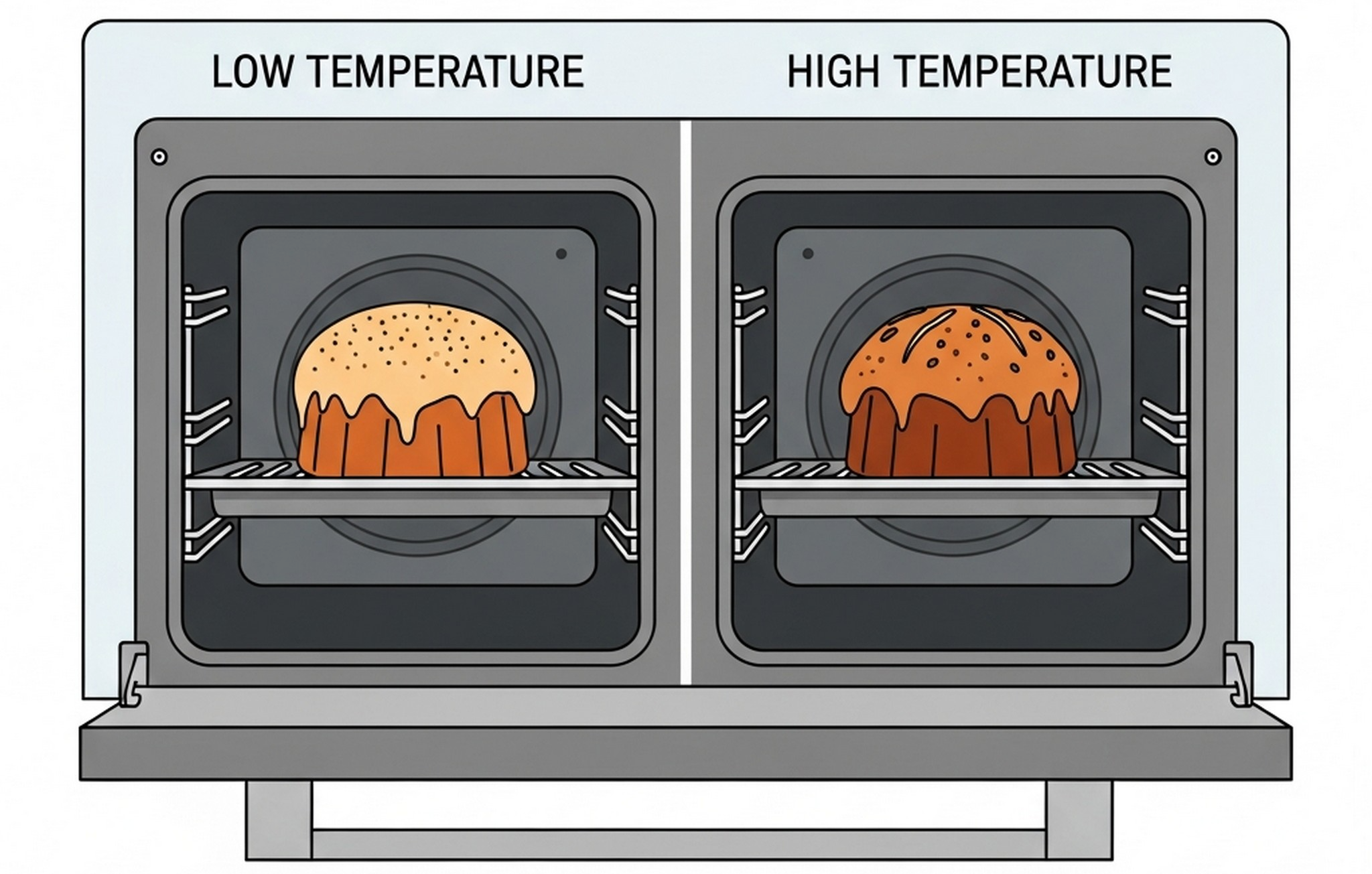 굽기 온도 비교