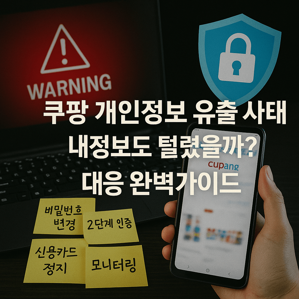 쿠팡 개인정보 유출, 내 정보도 털렸을까? 지금 바로 확인하는 완벽 대응 가이드 썸네일