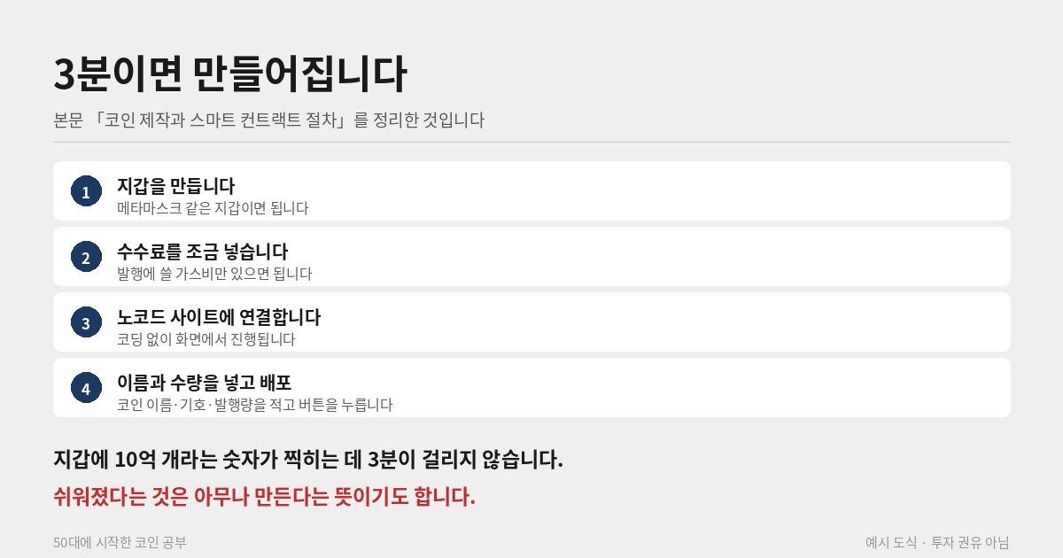 누구나 만드는 토큰 발행 단계