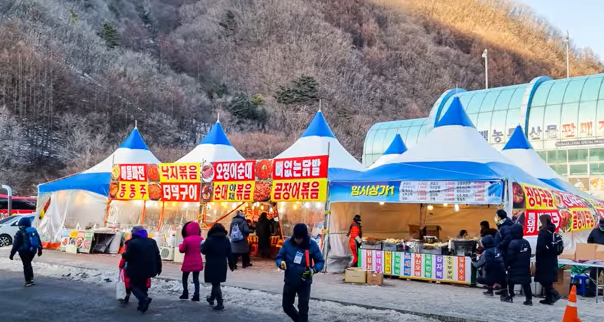 태백산눈축제 먹거리장터 사진