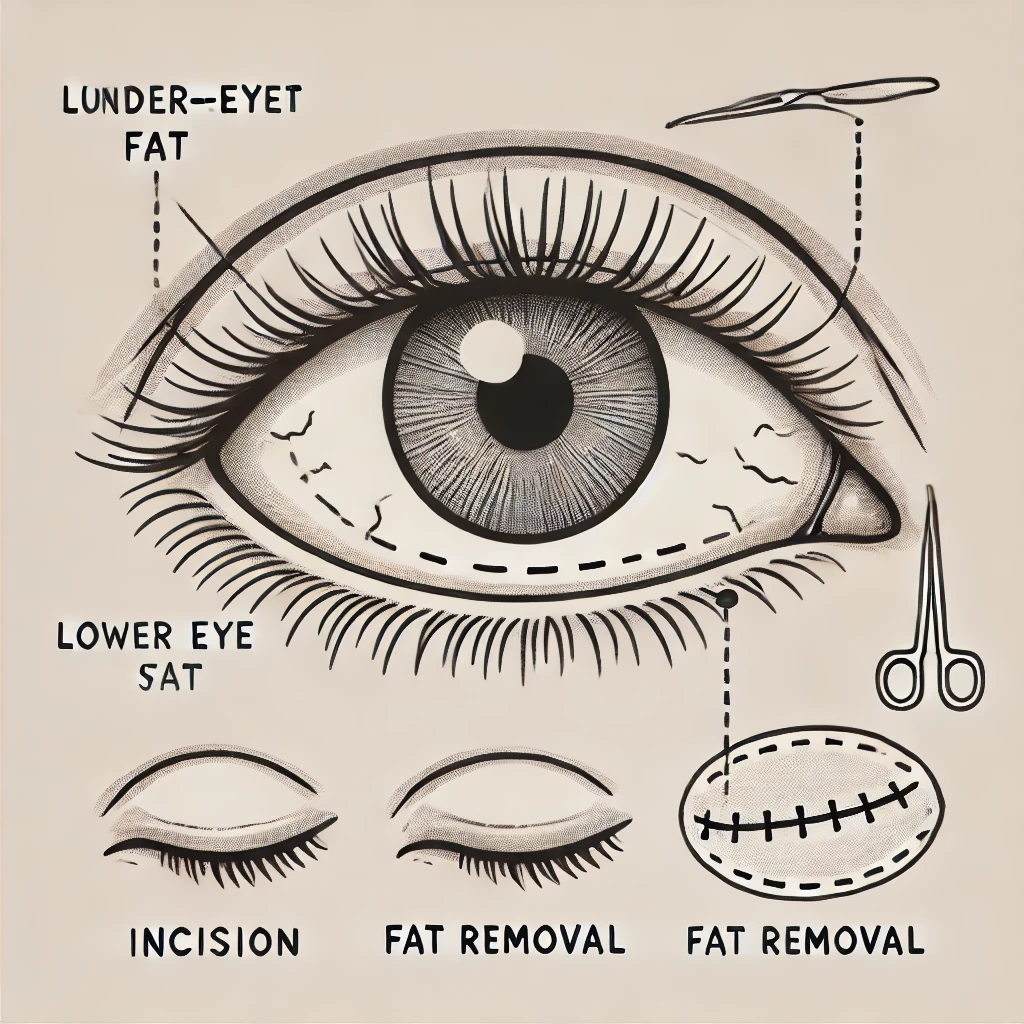 눈밑지방 재배치 레이저 시술 부작용 이미지