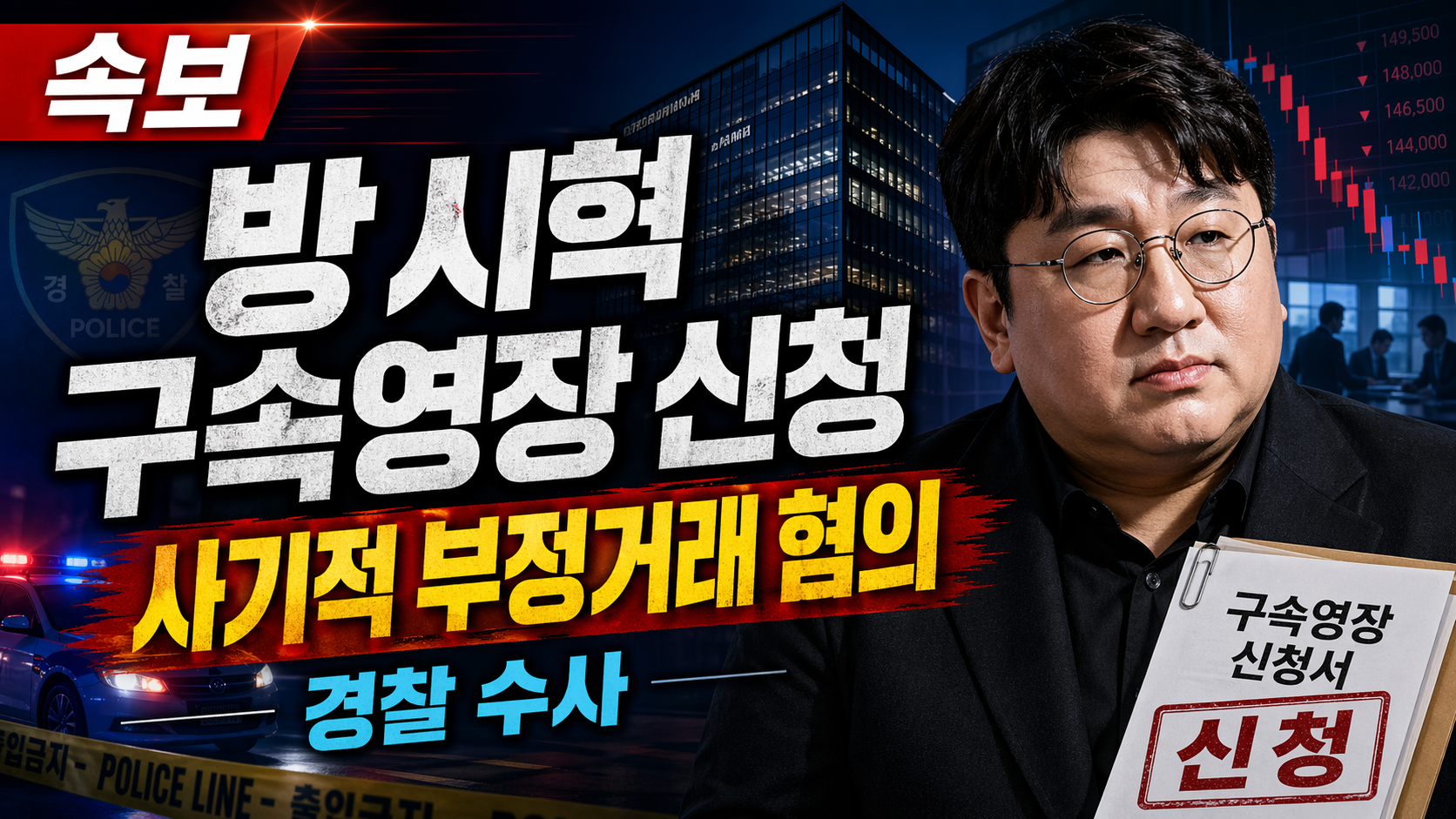 방시혁 구속영장 신청