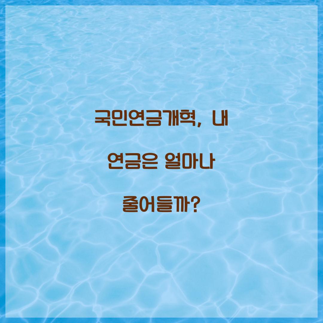 국민연금개혁