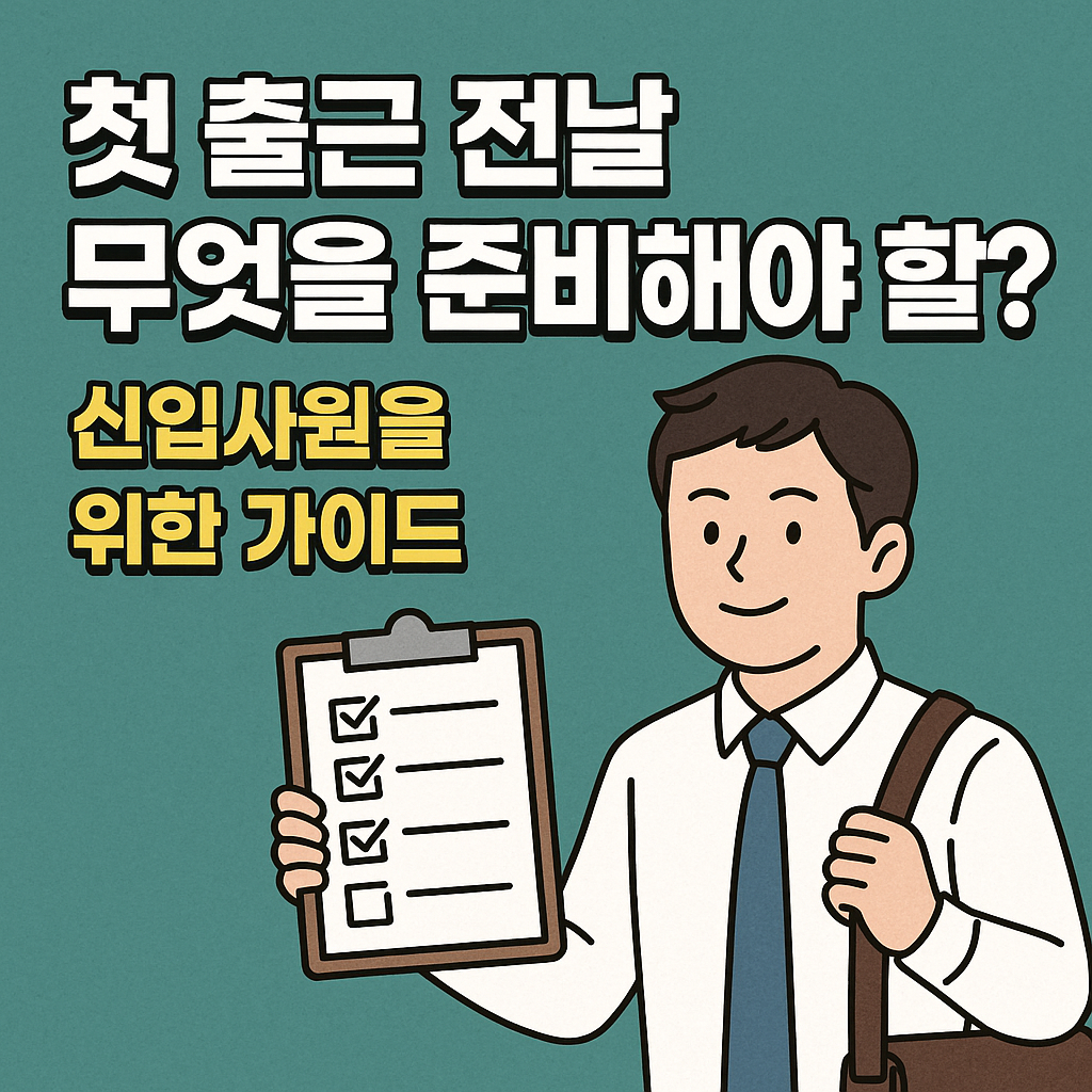 첫 출근 전날 무엇을 준비해야 할까? 신입사원을 위한 가이드