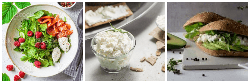 리코타치즈 샐러드, 리코타치즈, 리코타치즈 샌드위치 사진