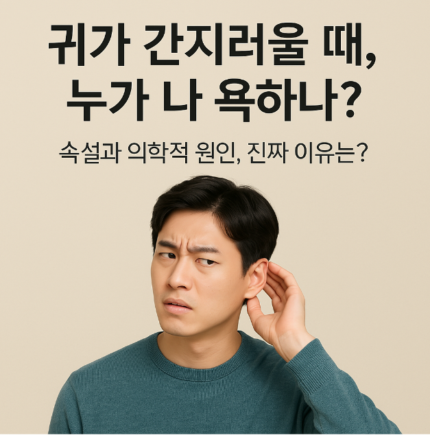 귀가 간지러울때 누가 나 욕하는걸까 속설과 의학진실관련