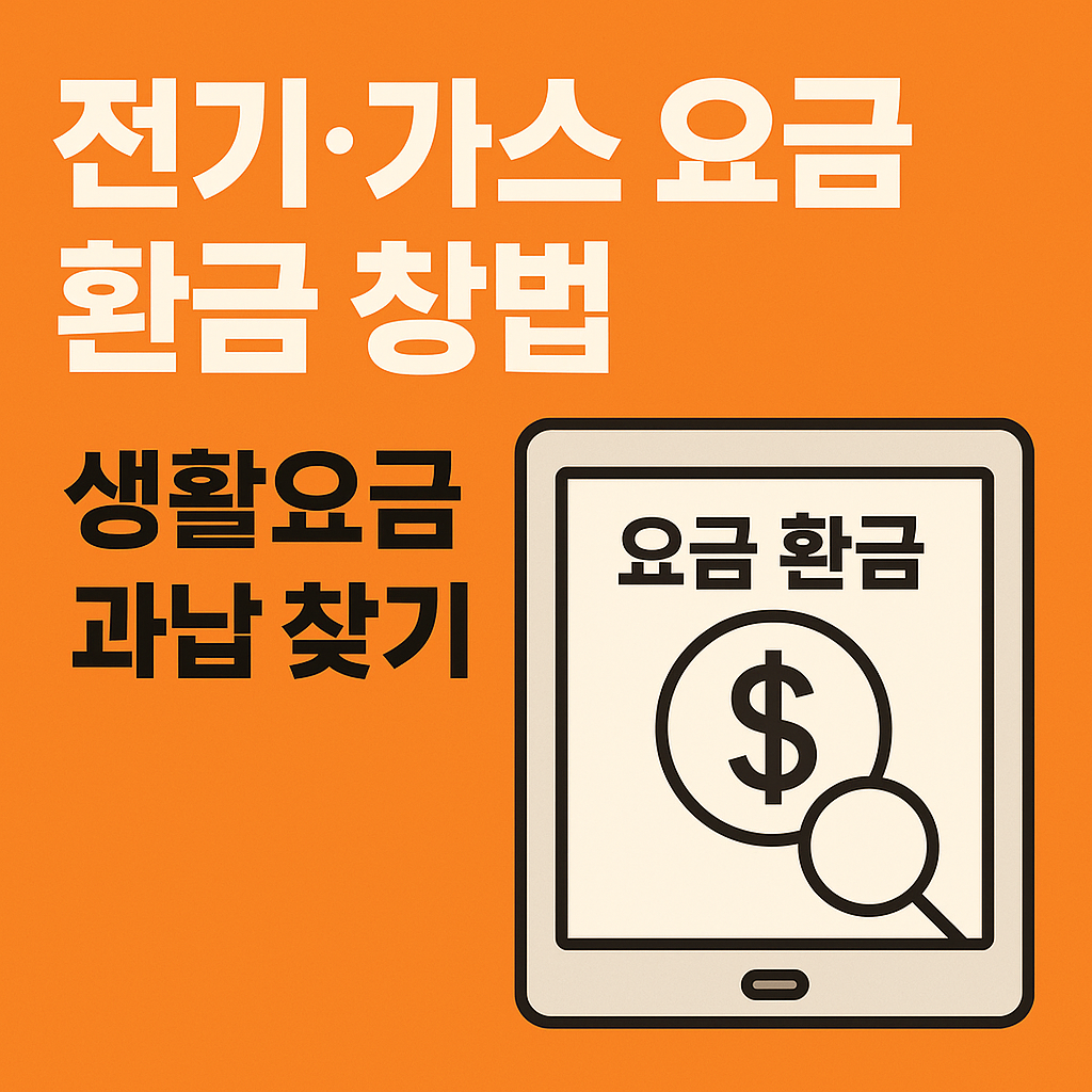 숨은 돈 찾기 시리즈 12편｜전기&middot;가스 요금 환급 조회 방법, 생활요금 과납 찾기