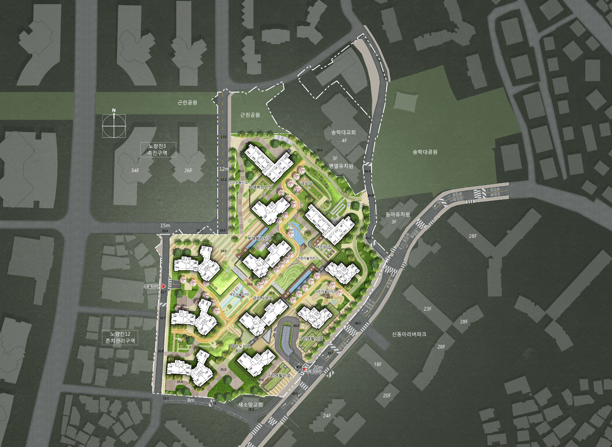 노량진 4구역 재개발 배치도