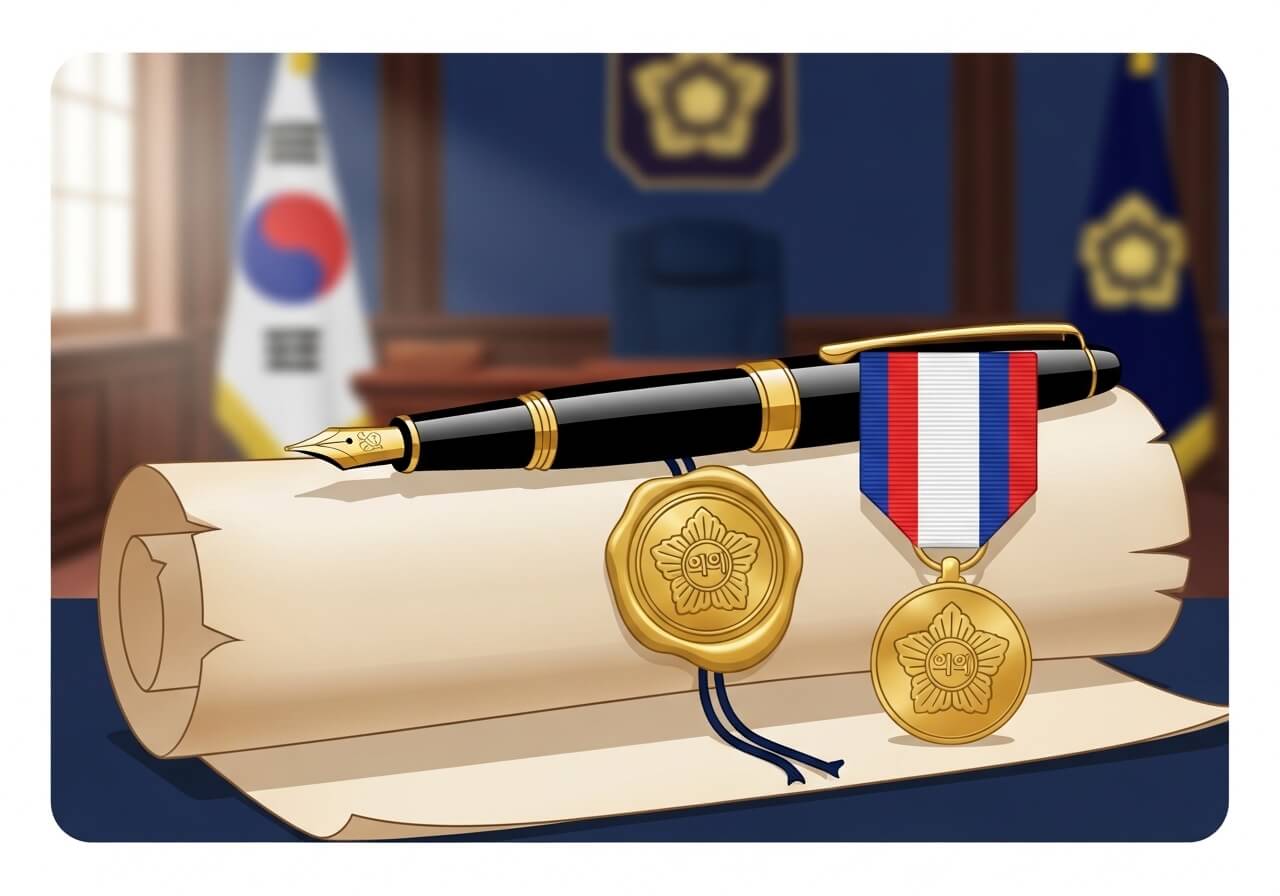 공무원 33년 훈장