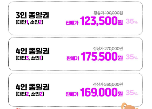 여수 디오션 워터파크 종일권