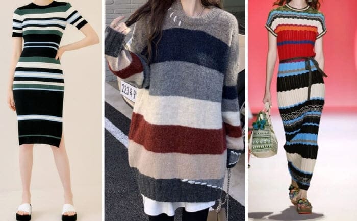 상체통통여성-굵은스트라이프는피하기