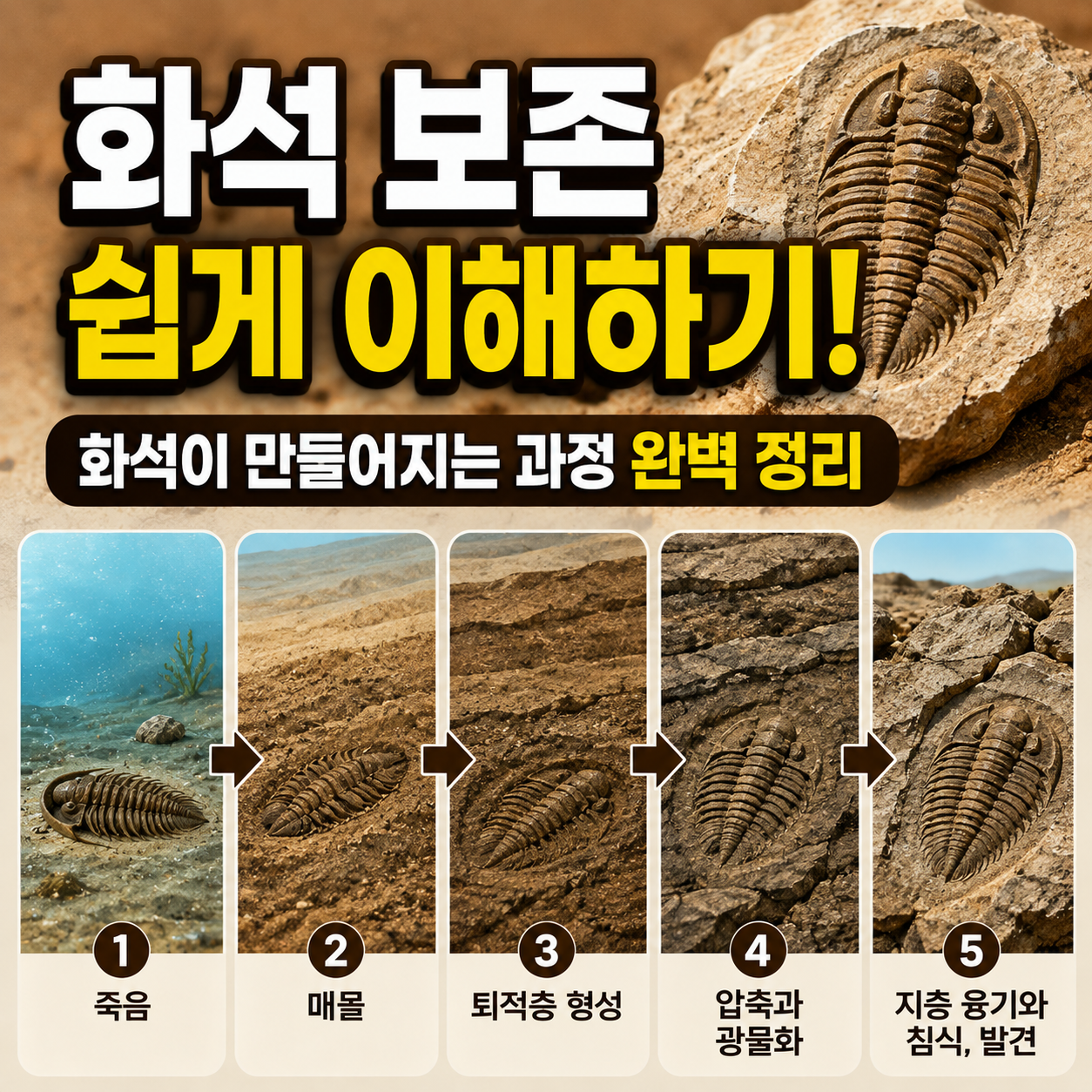 화석 보존 쉽게 이해하기