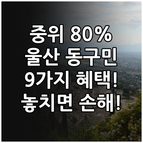 기준 중위소득 80% 2025 울산 ..