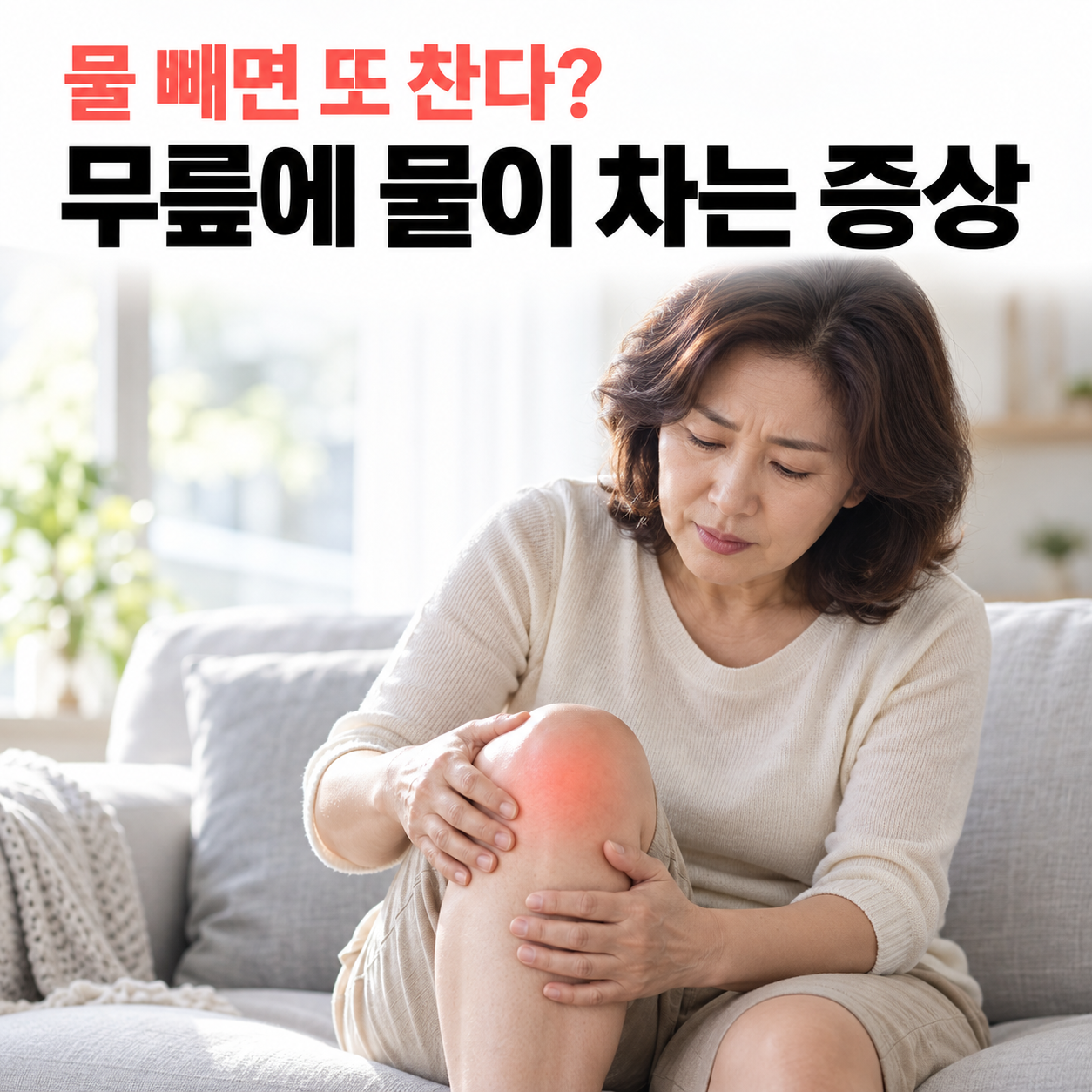 "물 빼면 또 찬다?" 무릎에 물이 차는 증상 원인 총정리