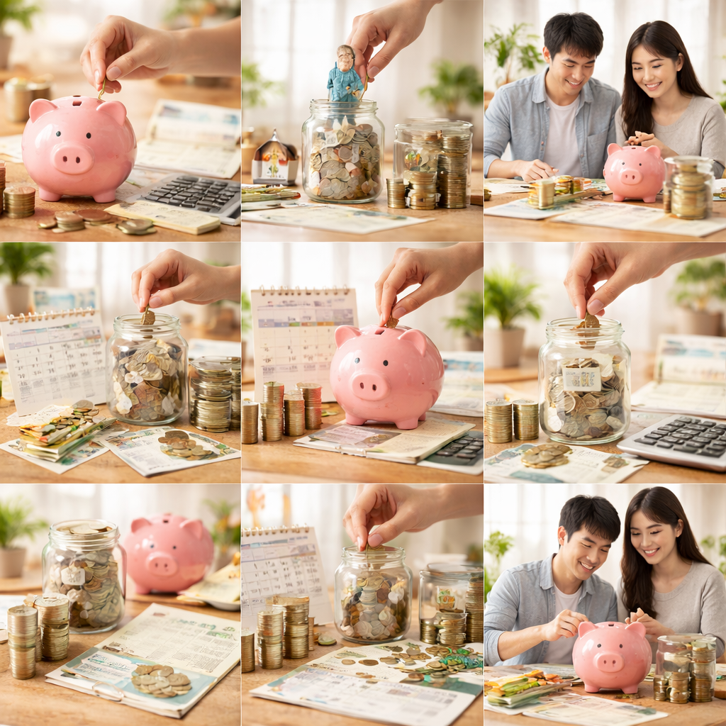 저축하는 청춘 남녀