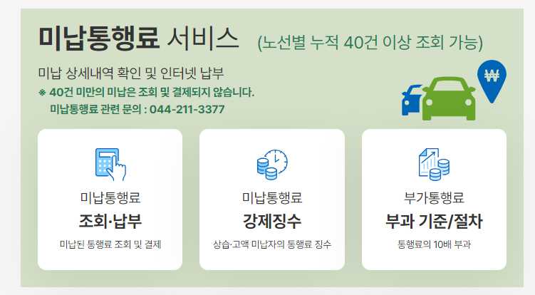 민자고속도로 통행료 납부