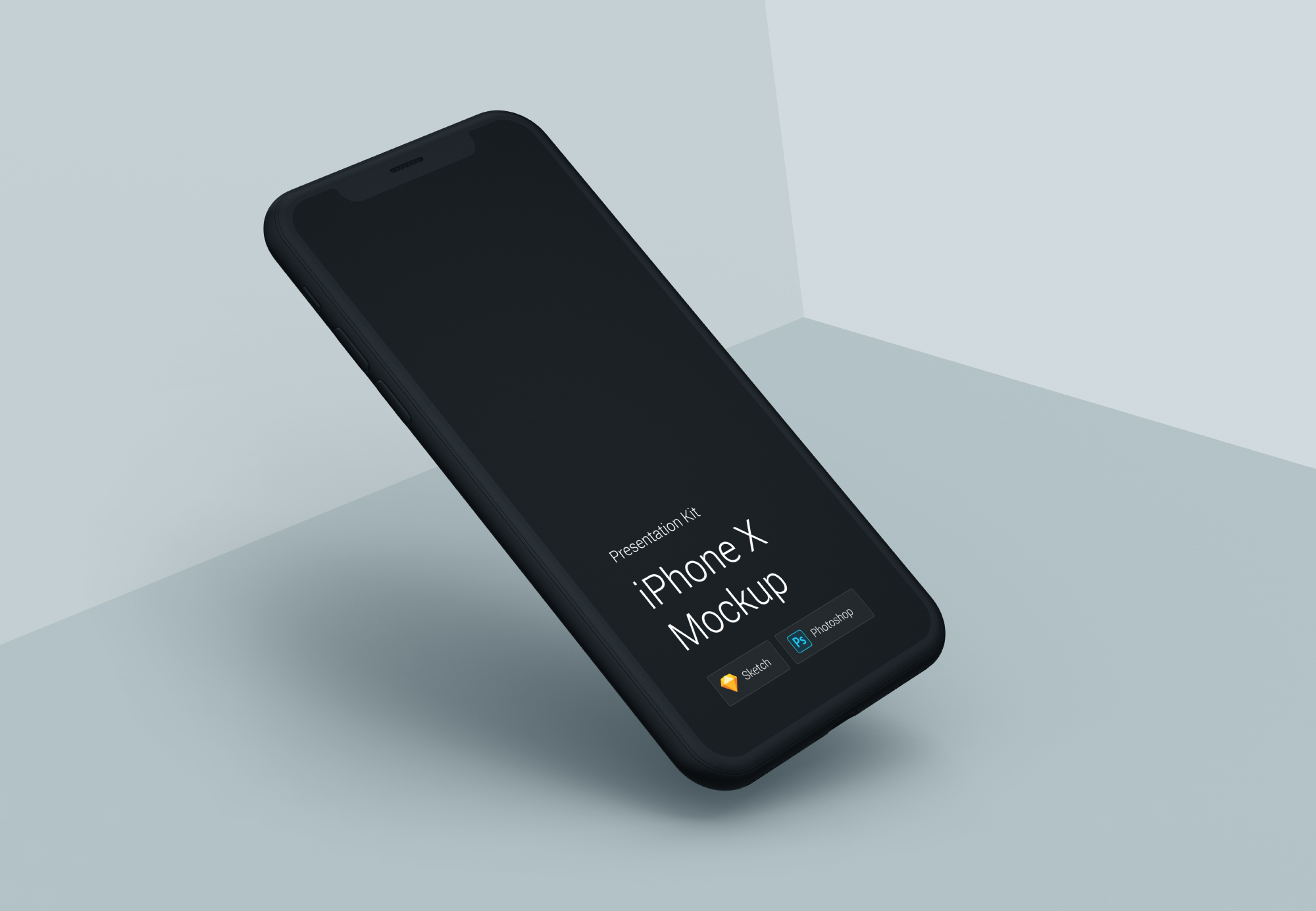 아이폰 X 목업 번들 살짝 떠있는 형태(1)