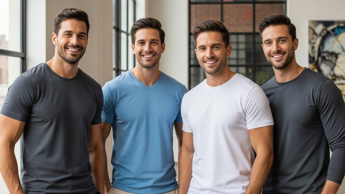 남성 패딩 티셔츠