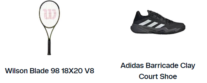 스테파노 치치파스 테니스 장비