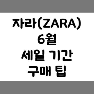 저러 6월 세일 기간 구매 팁