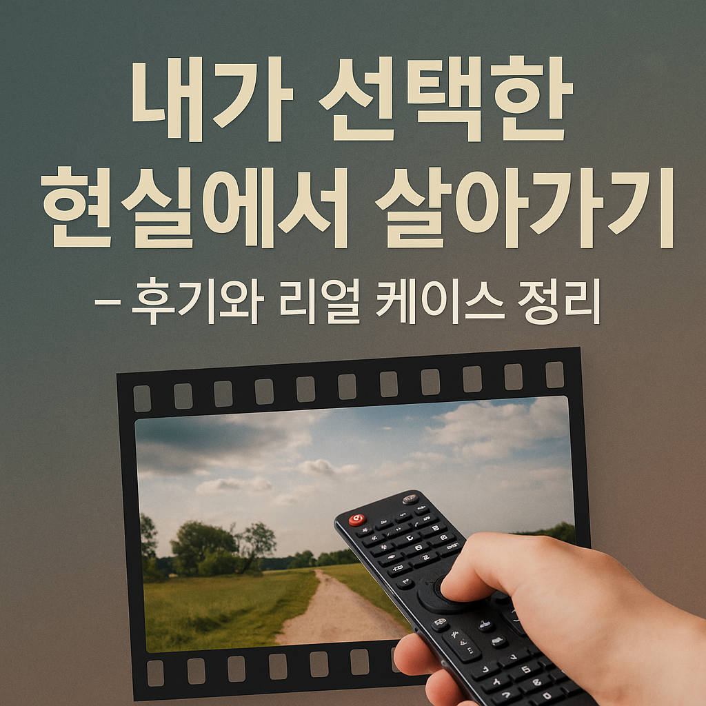 내가 선택한 현실에서 살아가기 &ndash; 후기와 리얼 케이스 정리를 다룬 블로그 썸네일 이미지